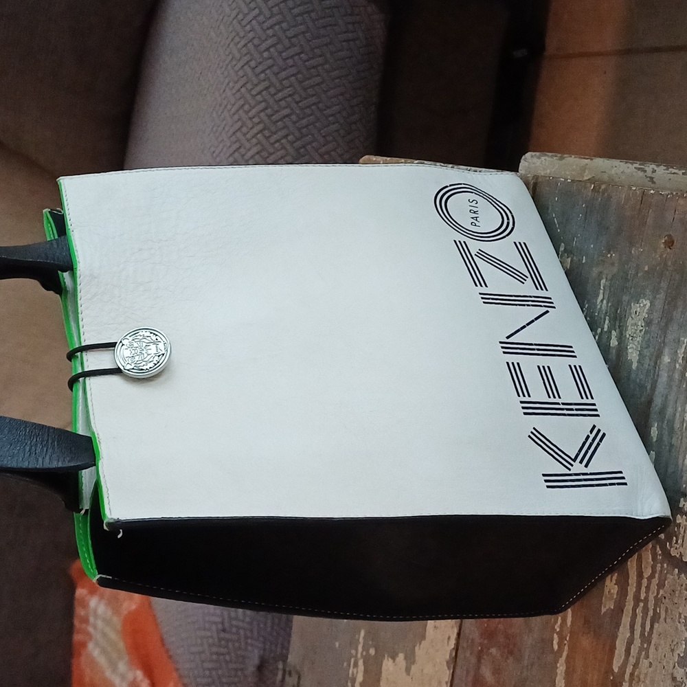 Kenzo Black and White Tote Bag